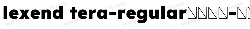 lexend tera-regular字体下载字体转换
